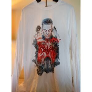 NEW Stranger Things Eleven Bitchin' White Long Sleeve Graphic Shirt Unisex 2XL